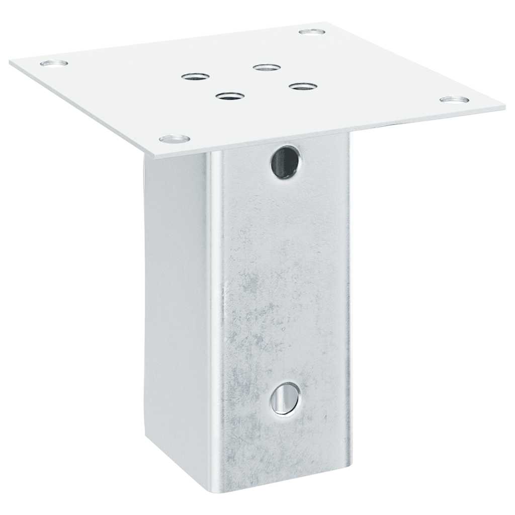 stolpefødder firkantet 4 stk. 61x61 mm galvaniseret stål