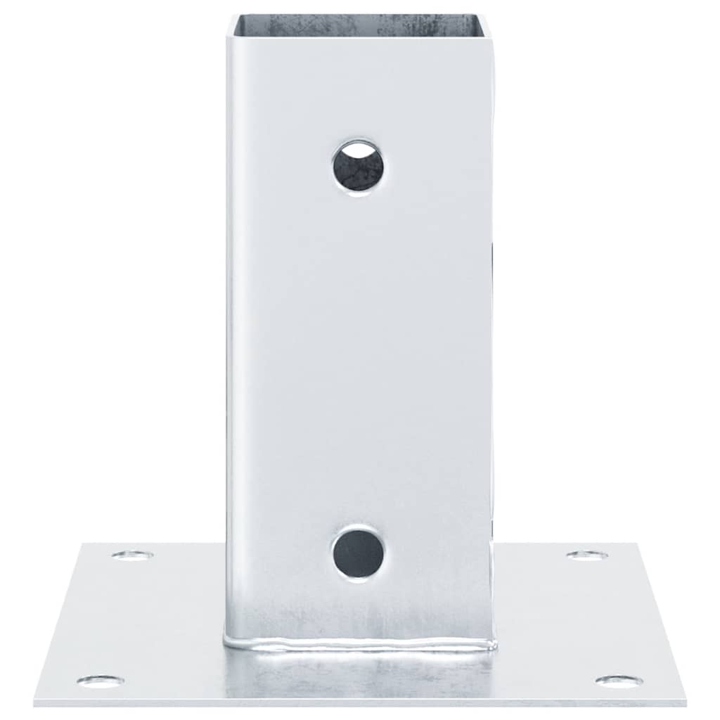 stolpefødder firkantet 4 stk. 61x61 mm galvaniseret stål