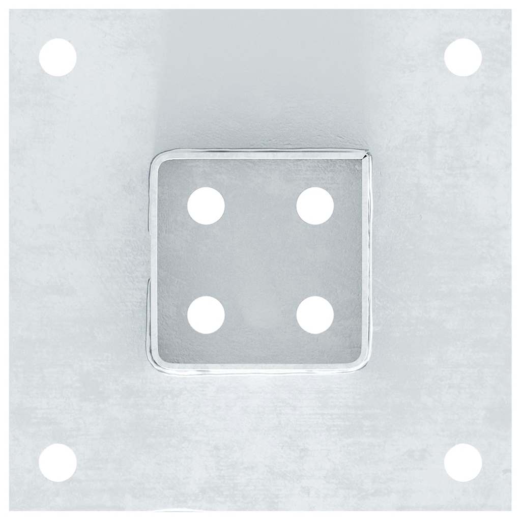 stolpefødder firkantet 4 stk. 61x61 mm galvaniseret stål