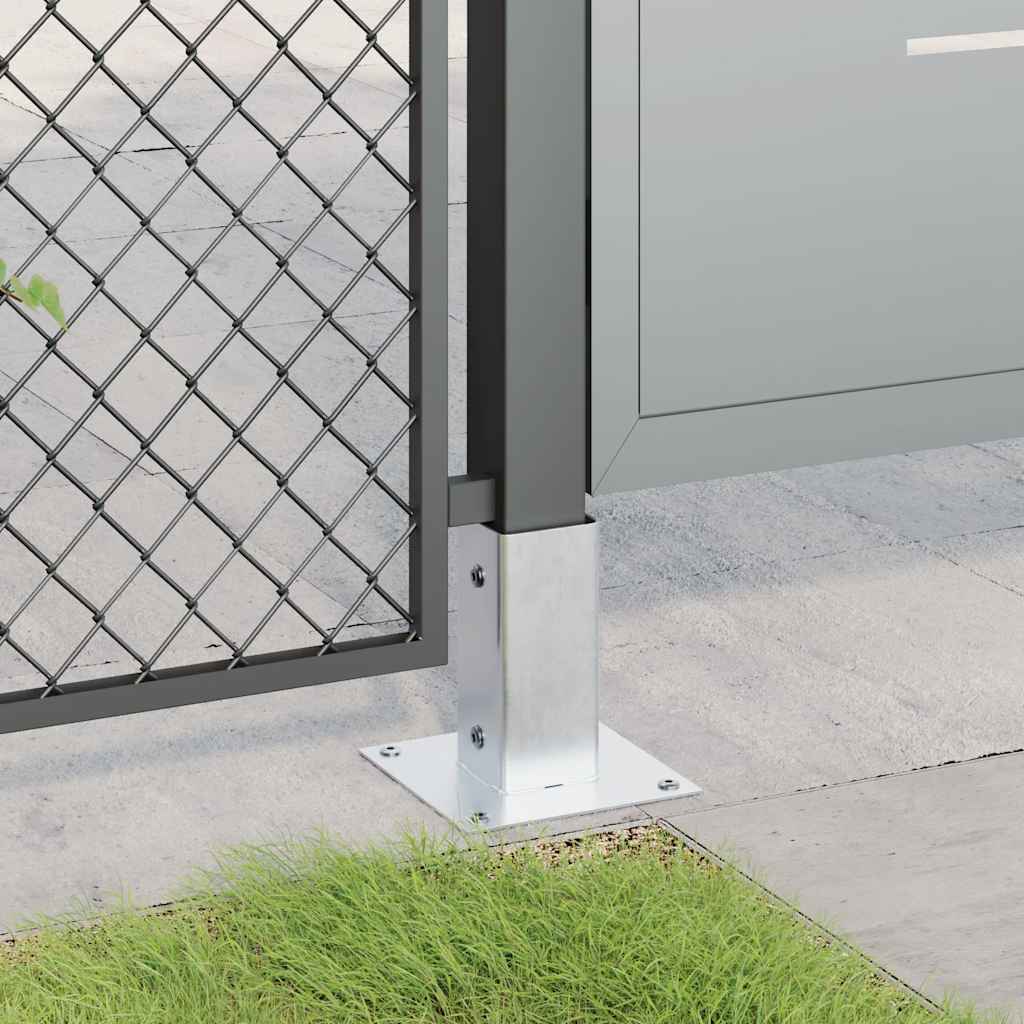 stolpefødder firkantet 12 stk. 61x61 mm galvaniseret stål