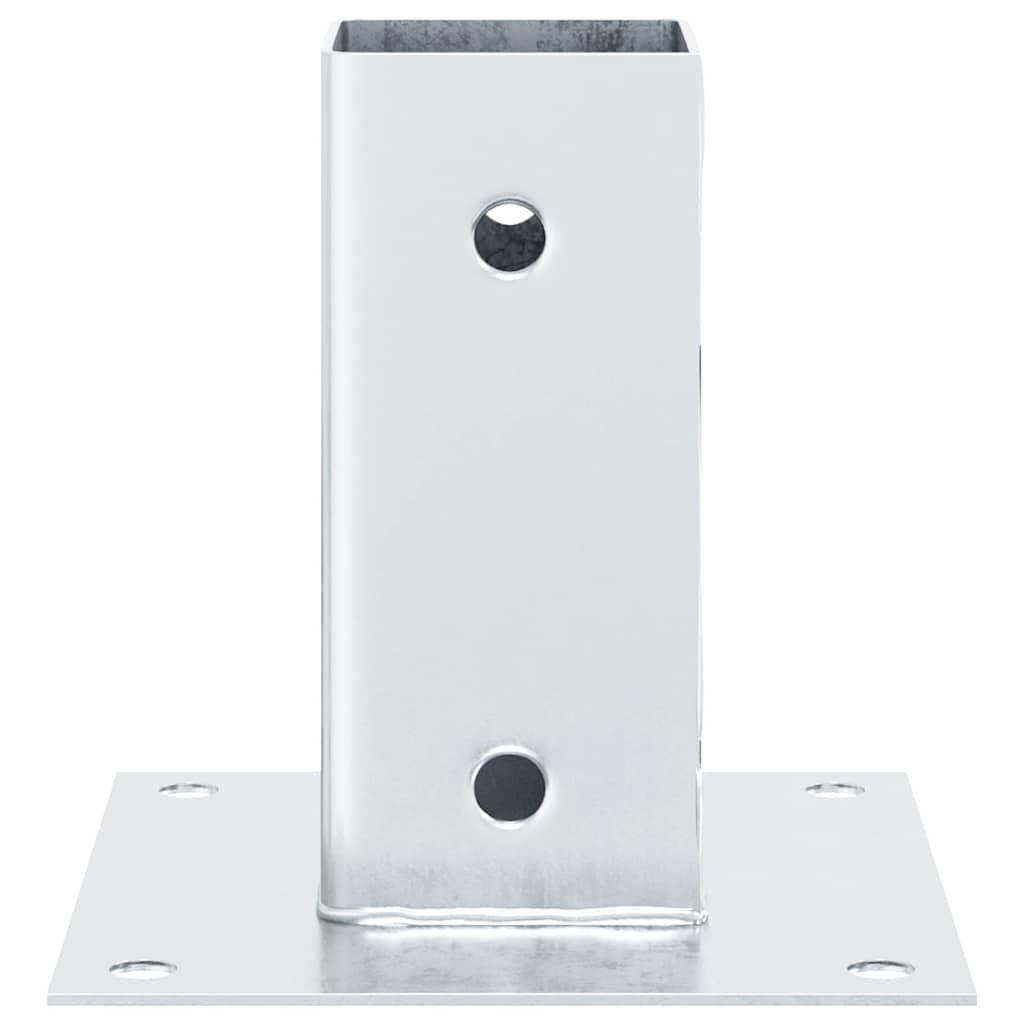 stolpefødder firkantet 12 stk. 61x61 mm galvaniseret stål