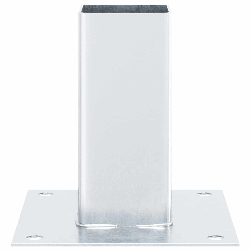 stolpefødder firkantet 12 stk. 61x61 mm galvaniseret stål