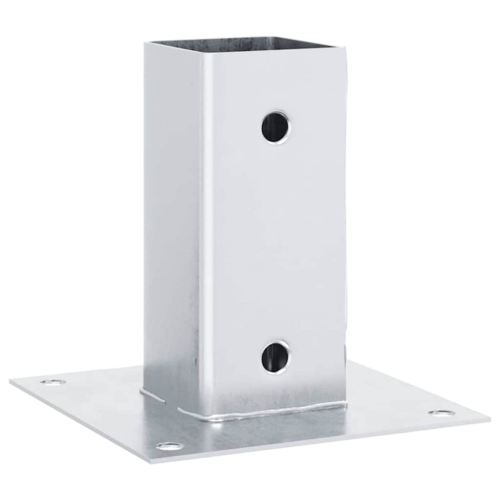 stolpefødder firkantet 4 stk. 71x71 mm galvaniseret stål