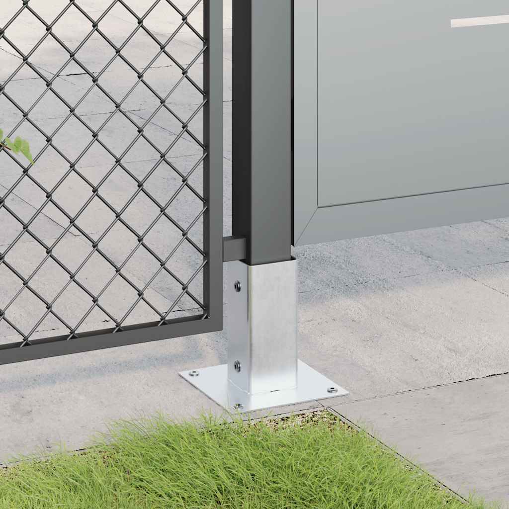stolpefødder firkantet 4 stk. 71x71 mm galvaniseret stål
