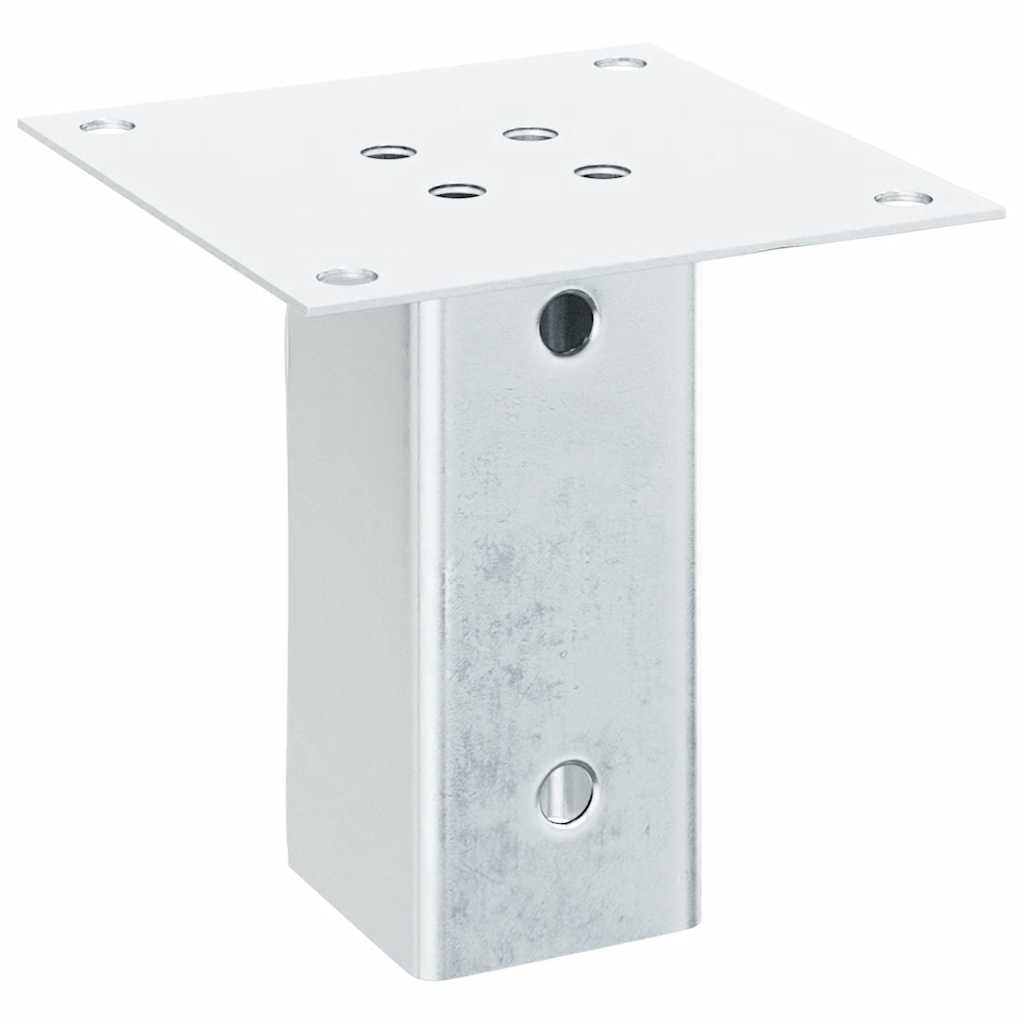 stolpefødder firkantet 4 stk. 71x71 mm galvaniseret stål