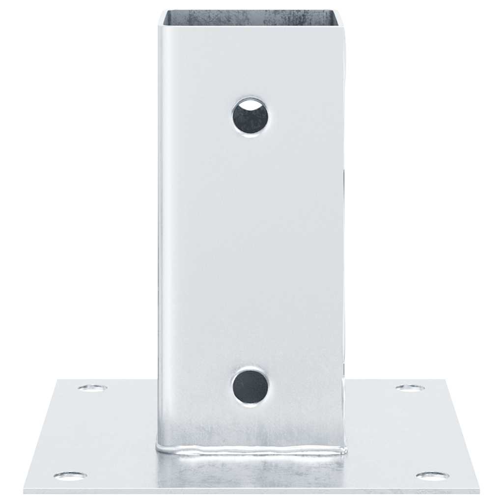 stolpefødder firkantet 4 stk. 71x71 mm galvaniseret stål