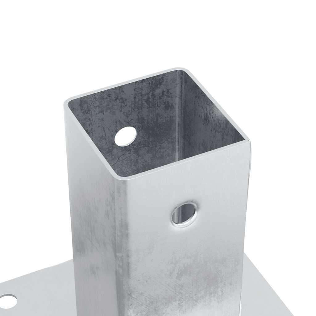 stolpefødder firkantet 4 stk. 71x71 mm galvaniseret stål