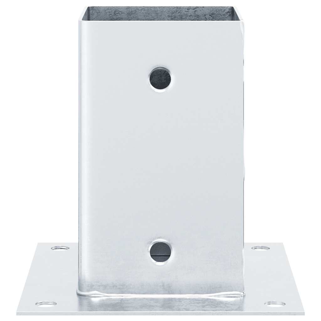 stolpefødder firkantet 4 stk. 81x81 mm galvaniseret stål