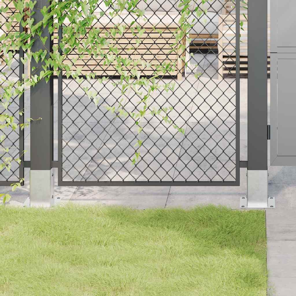 stolpefødder firkantet 4 stk. 81x81 mm galvaniseret stål
