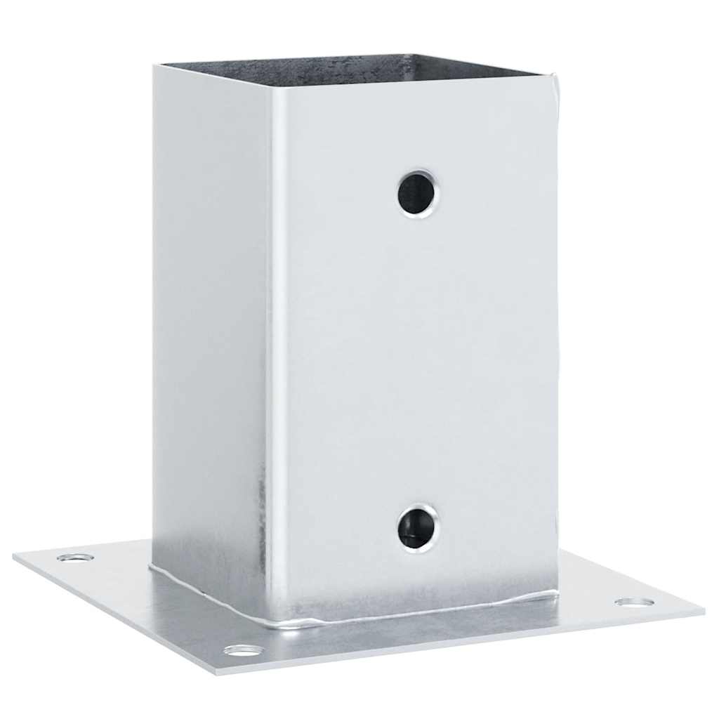stolpefødder firkantet 12 stk. 81x81 mm galvaniseret stål