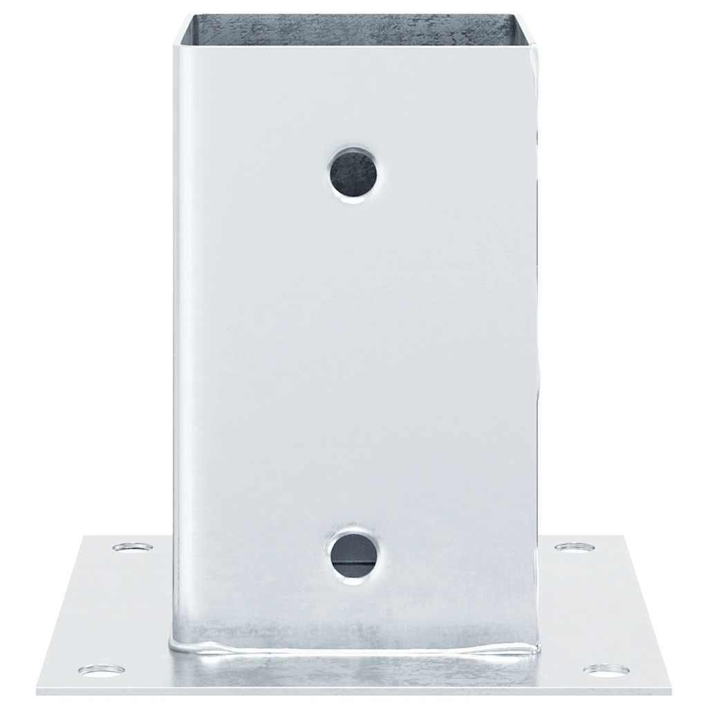 stolpefødder firkantet 12 stk. 81x81 mm galvaniseret stål