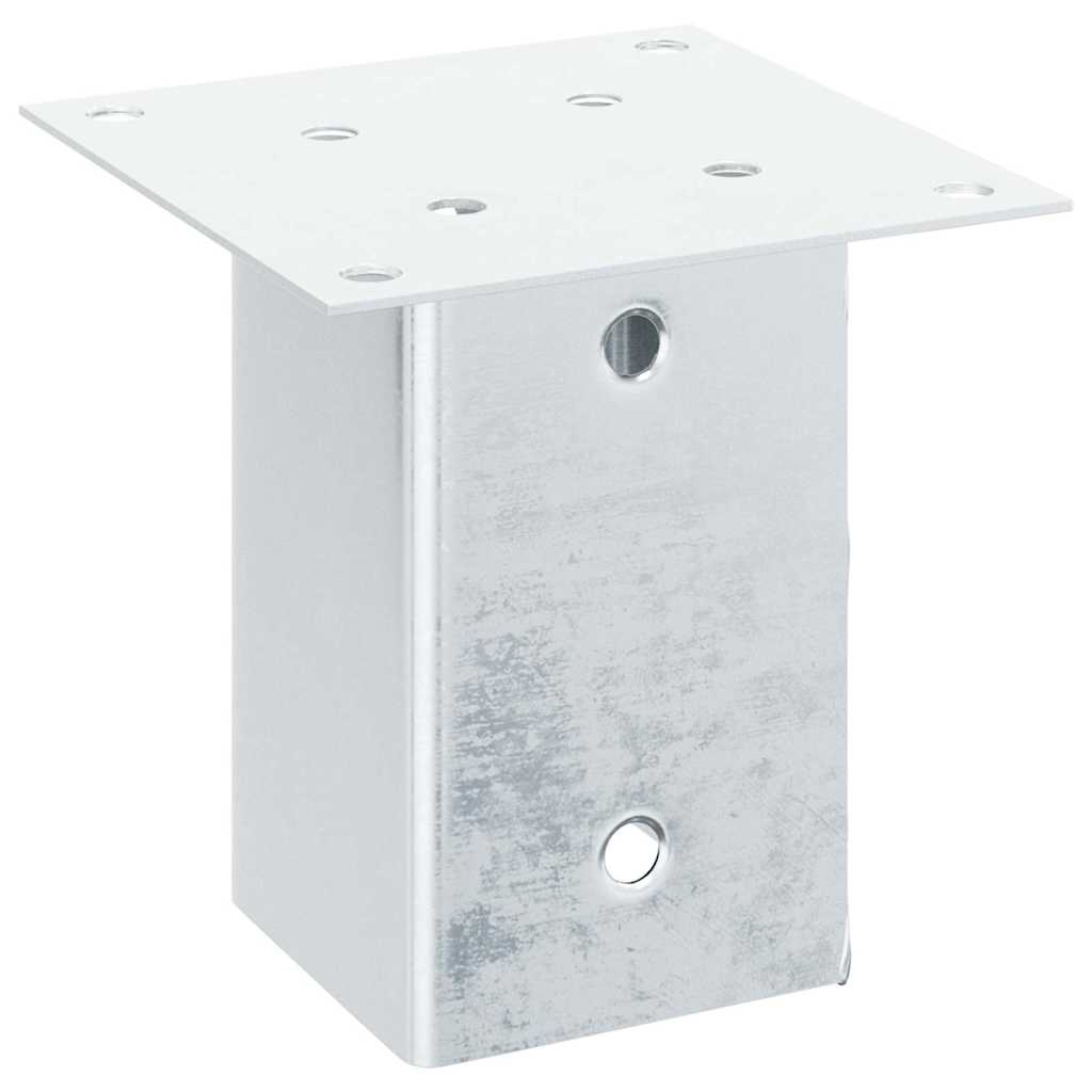 stolpefødder firkantet 12 stk. 81x81 mm galvaniseret stål