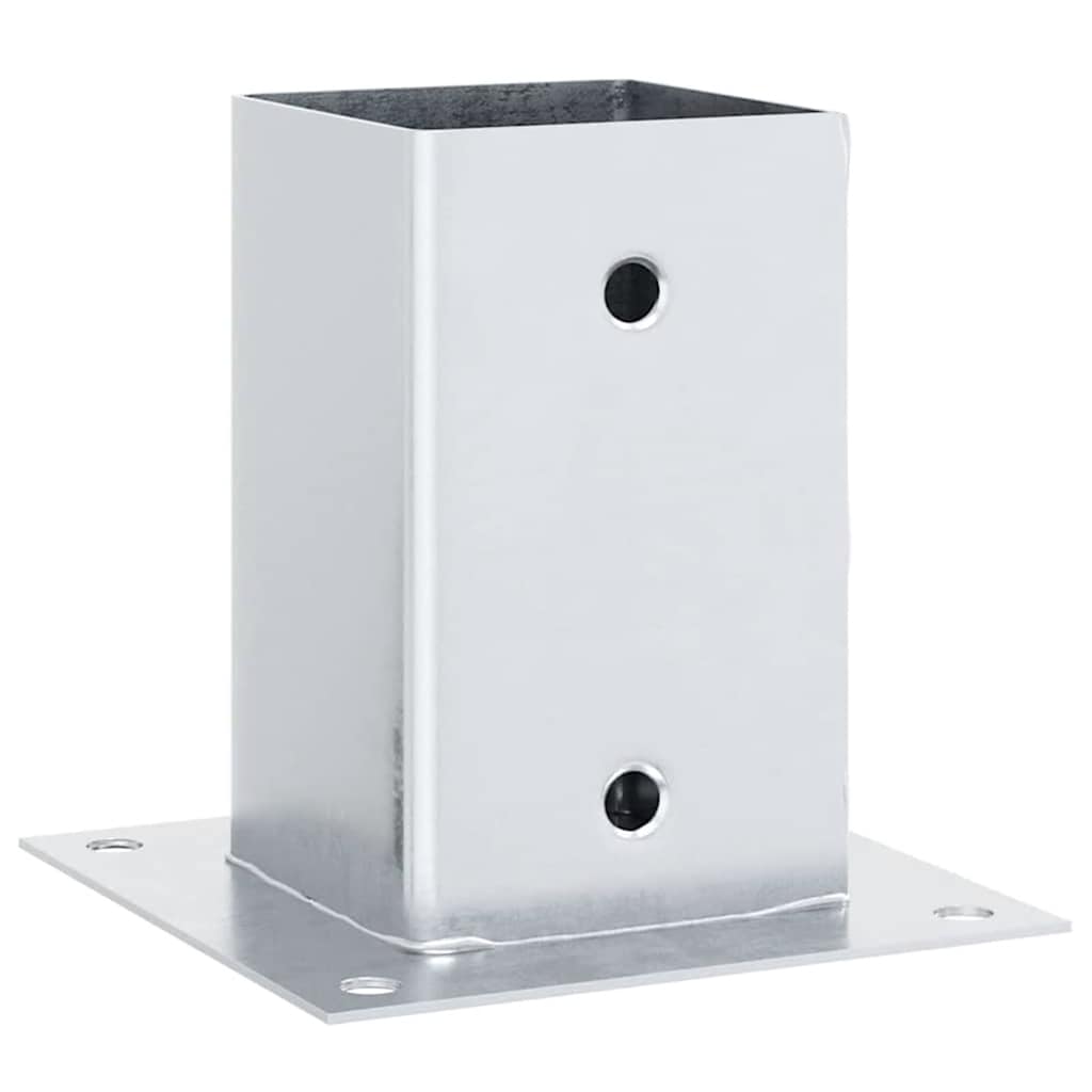 stolpefødder firkantet 4 stk. 91x91 mm galvaniseret stål