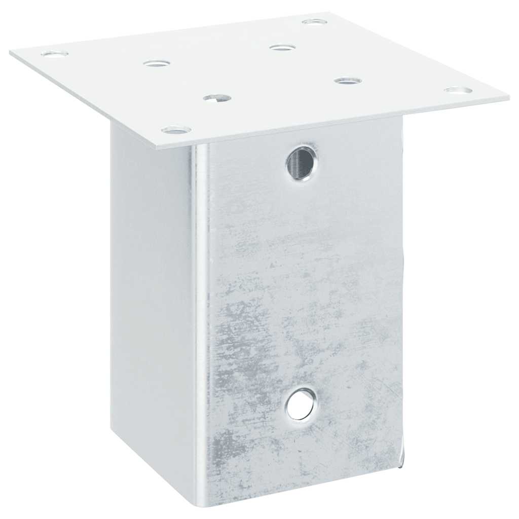 stolpefødder firkantet 4 stk. 91x91 mm galvaniseret stål