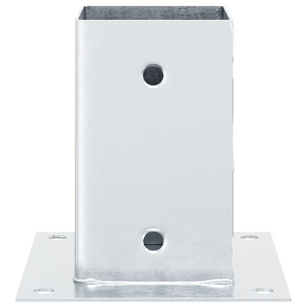 stolpefødder firkantet 4 stk. 91x91 mm galvaniseret stål