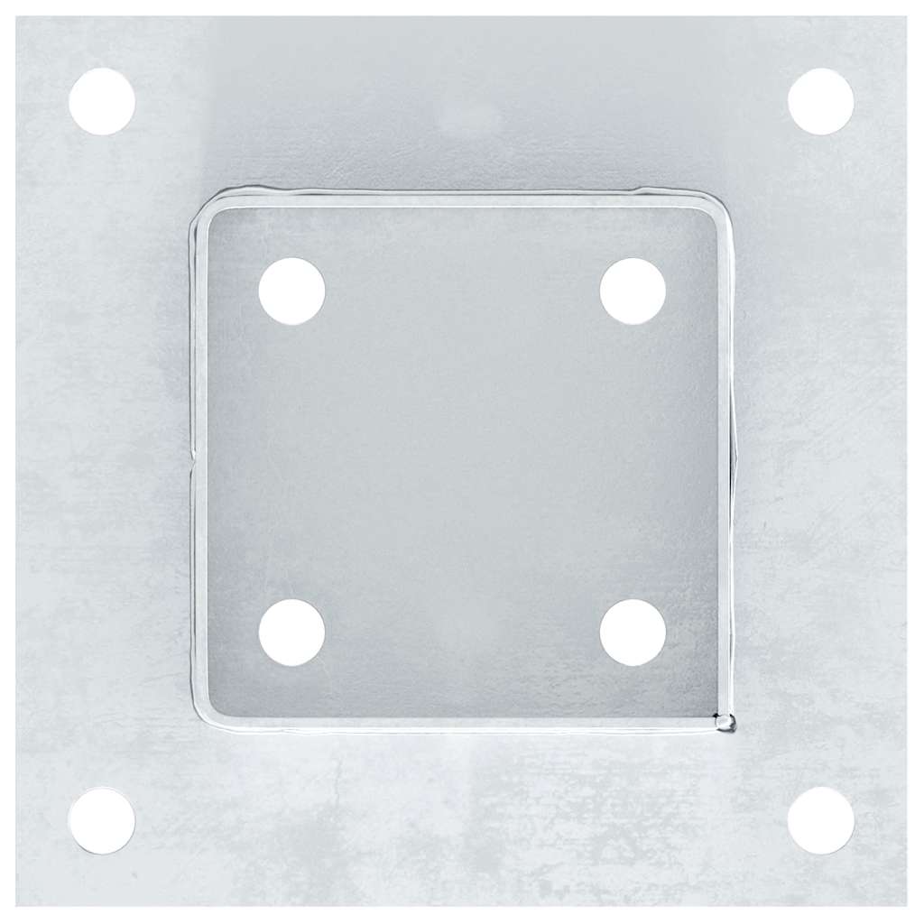 stolpefødder firkantet 4 stk. 91x91 mm galvaniseret stål