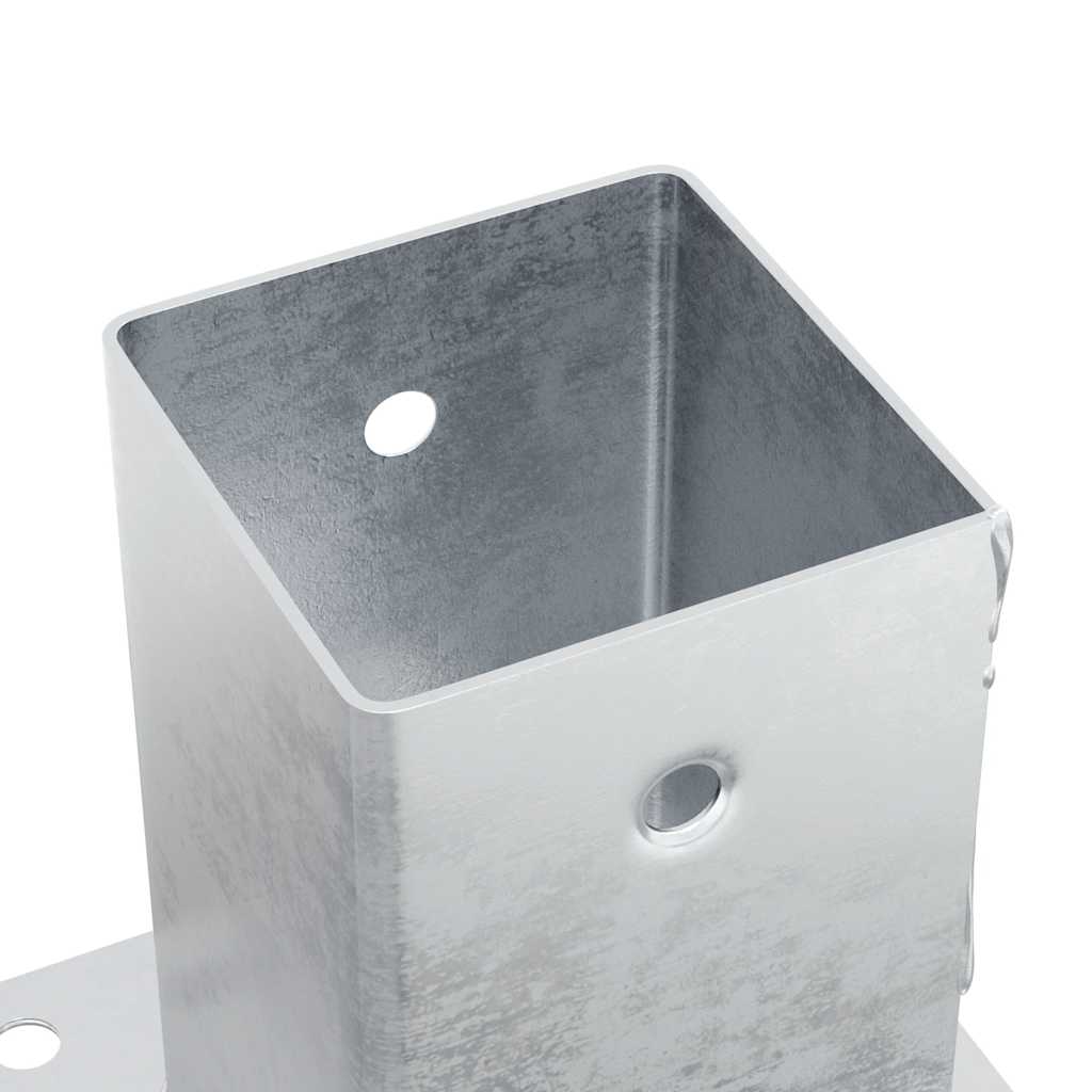 stolpefødder firkantet 4 stk. 91x91 mm galvaniseret stål