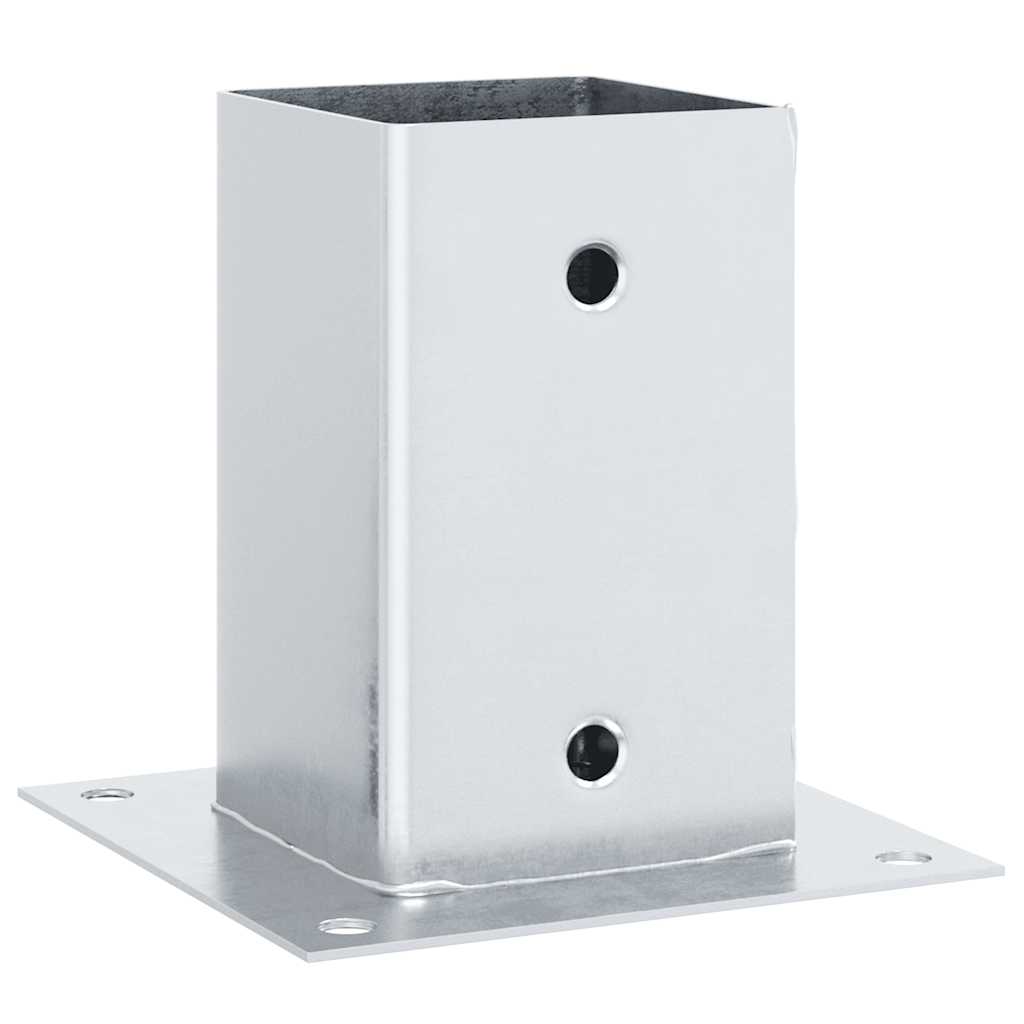 stolpefødder firkantet 12 stk. 91x91 mm galvaniseret stål