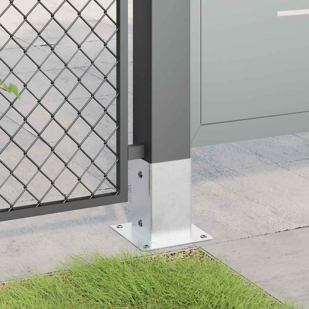 stolpefødder firkantet 12 stk. 91x91 mm galvaniseret stål