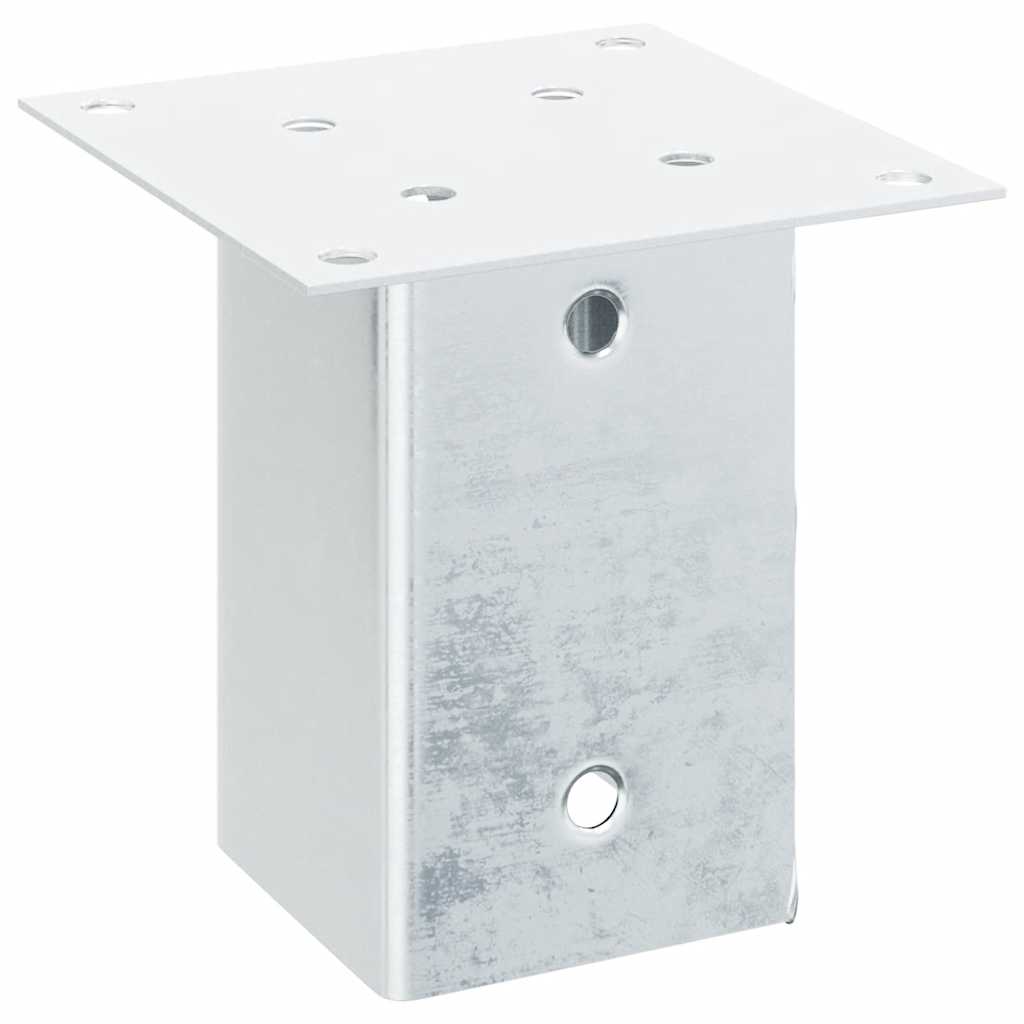 stolpefødder firkantet 12 stk. 91x91 mm galvaniseret stål