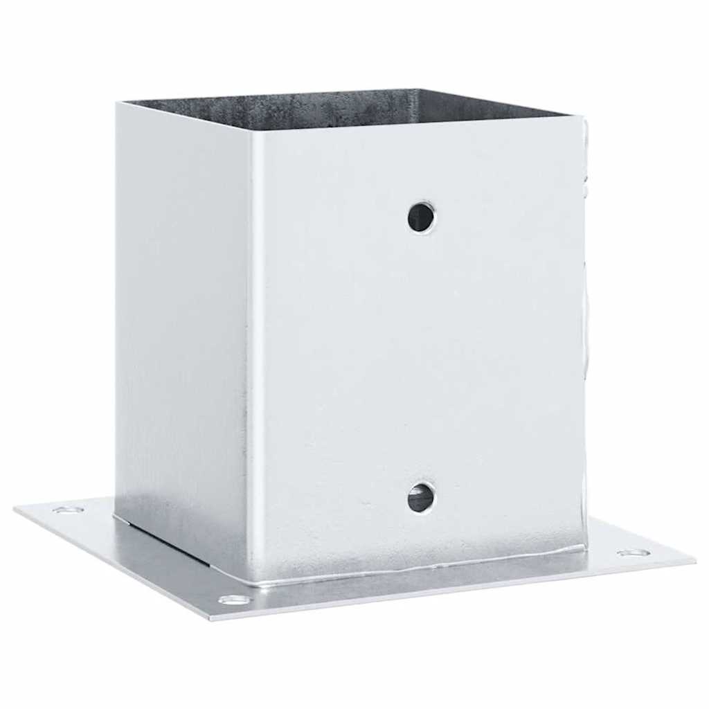 stolpefødder firkantet 4 stk. 101x101 mm galvaniseret stål