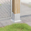 stolpefødder firkantet 4 stk. 101x101 mm galvaniseret stål