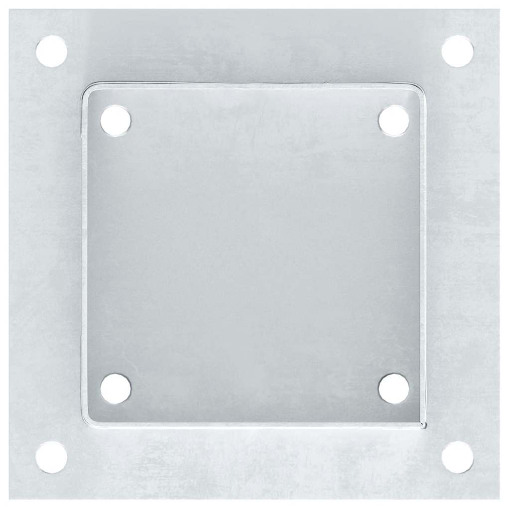 stolpefødder firkantet 4 stk. 101x101 mm galvaniseret stål