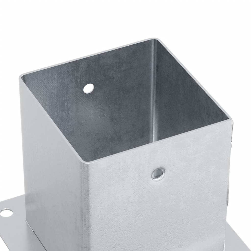 stolpefødder firkantet 4 stk. 101x101 mm galvaniseret stål