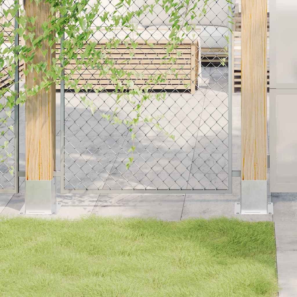 stolpefødder firkantet 4 stk. 101x101 mm galvaniseret stål