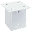 stolpefødder firkantet 4 stk. 121x121 mm galvaniseret stål