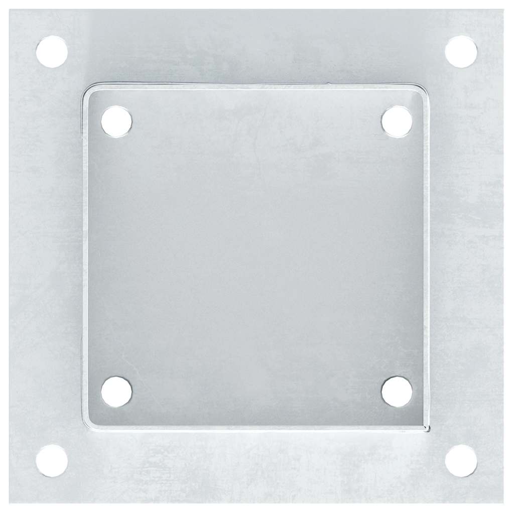 stolpefødder firkantet 4 stk. 121x121 mm galvaniseret stål