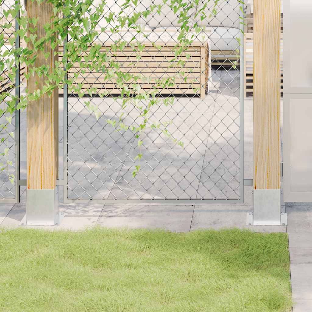 stolpefødder firkantet 4 stk. 121x121 mm galvaniseret stål