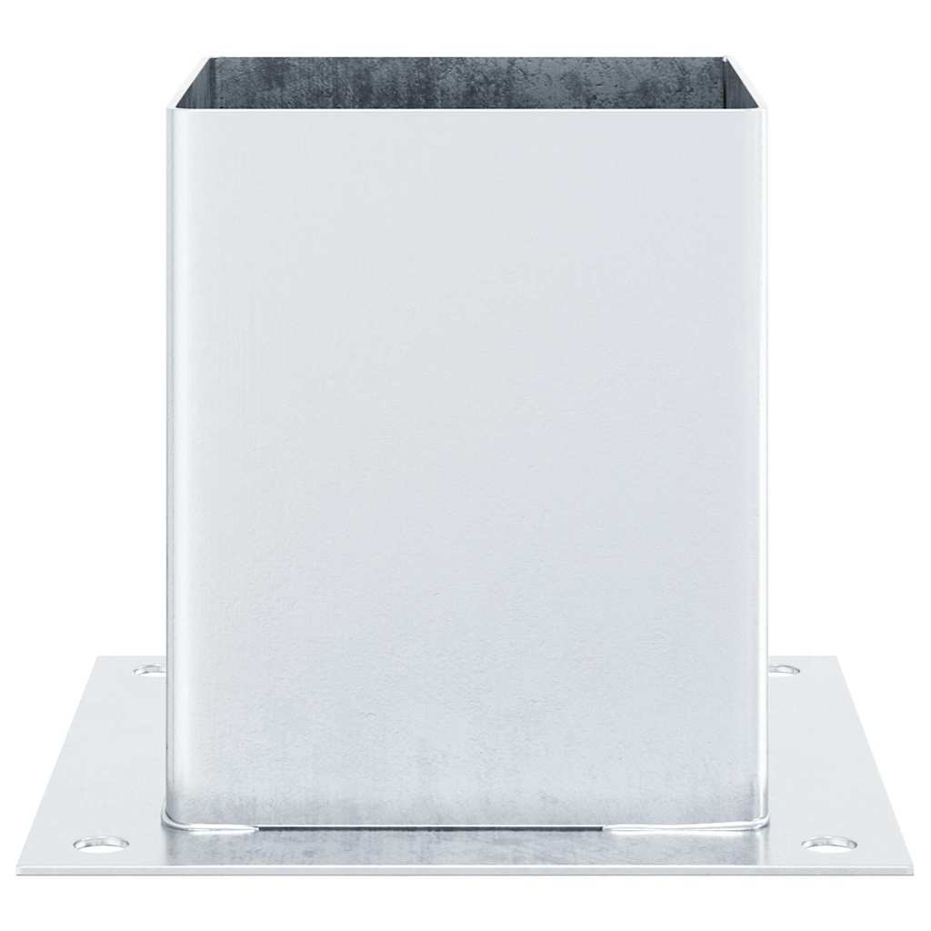 stolpefødder firkantet 12 stk. 121x121 mm galvaniseret stål