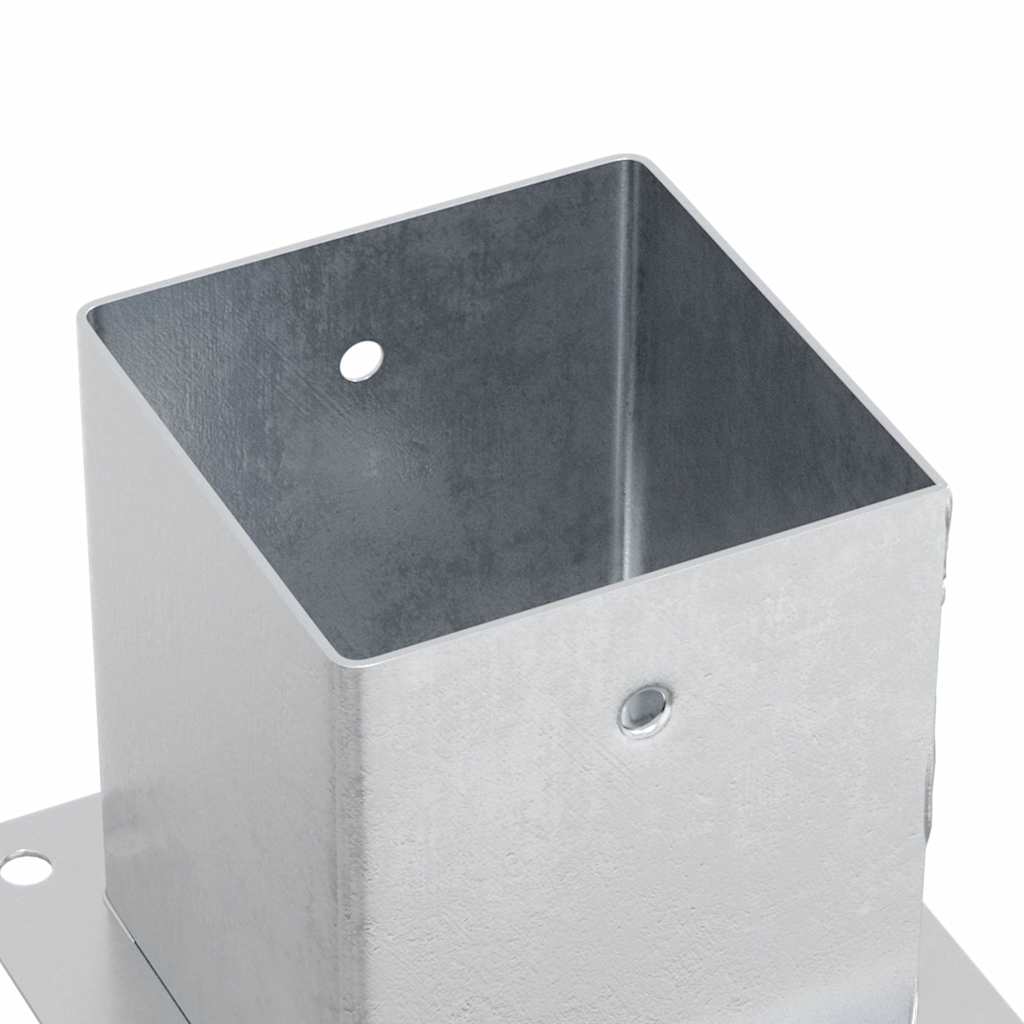 stolpefødder firkantet 12 stk. 121x121 mm galvaniseret stål