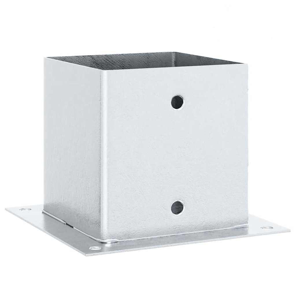 stolpefødder firkantet 4 stk. 141x141 mm galvaniseret stål