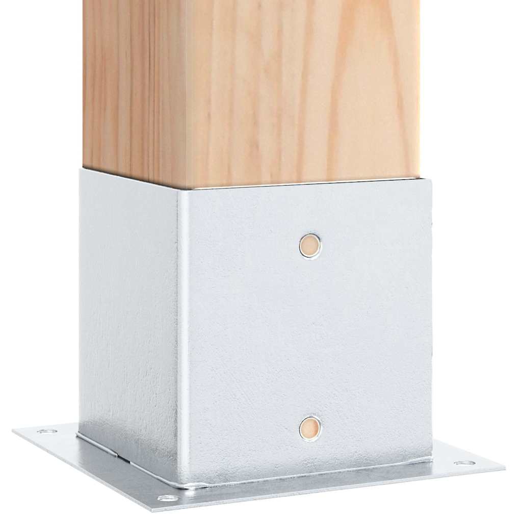 stolpefødder firkantet 4 stk. 141x141 mm galvaniseret stål