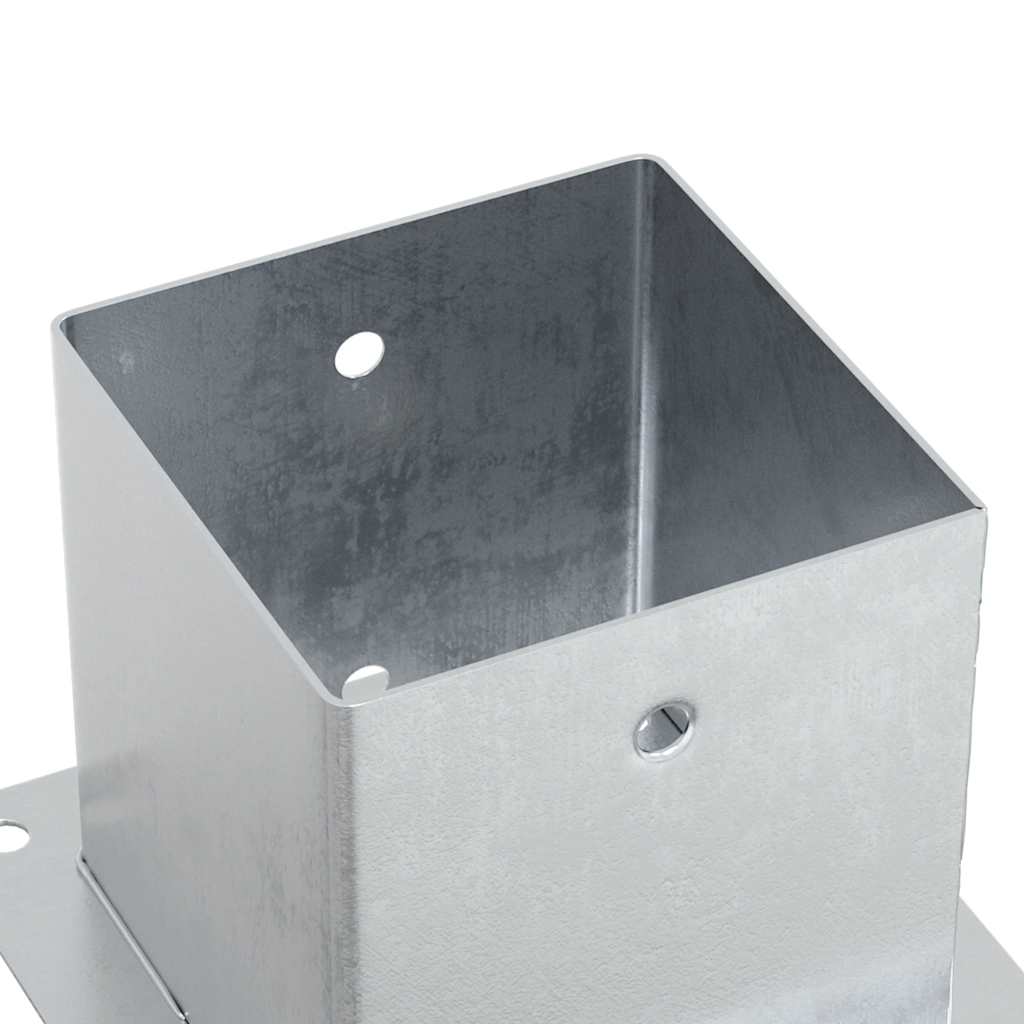 stolpefødder firkantet 4 stk. 141x141 mm galvaniseret stål