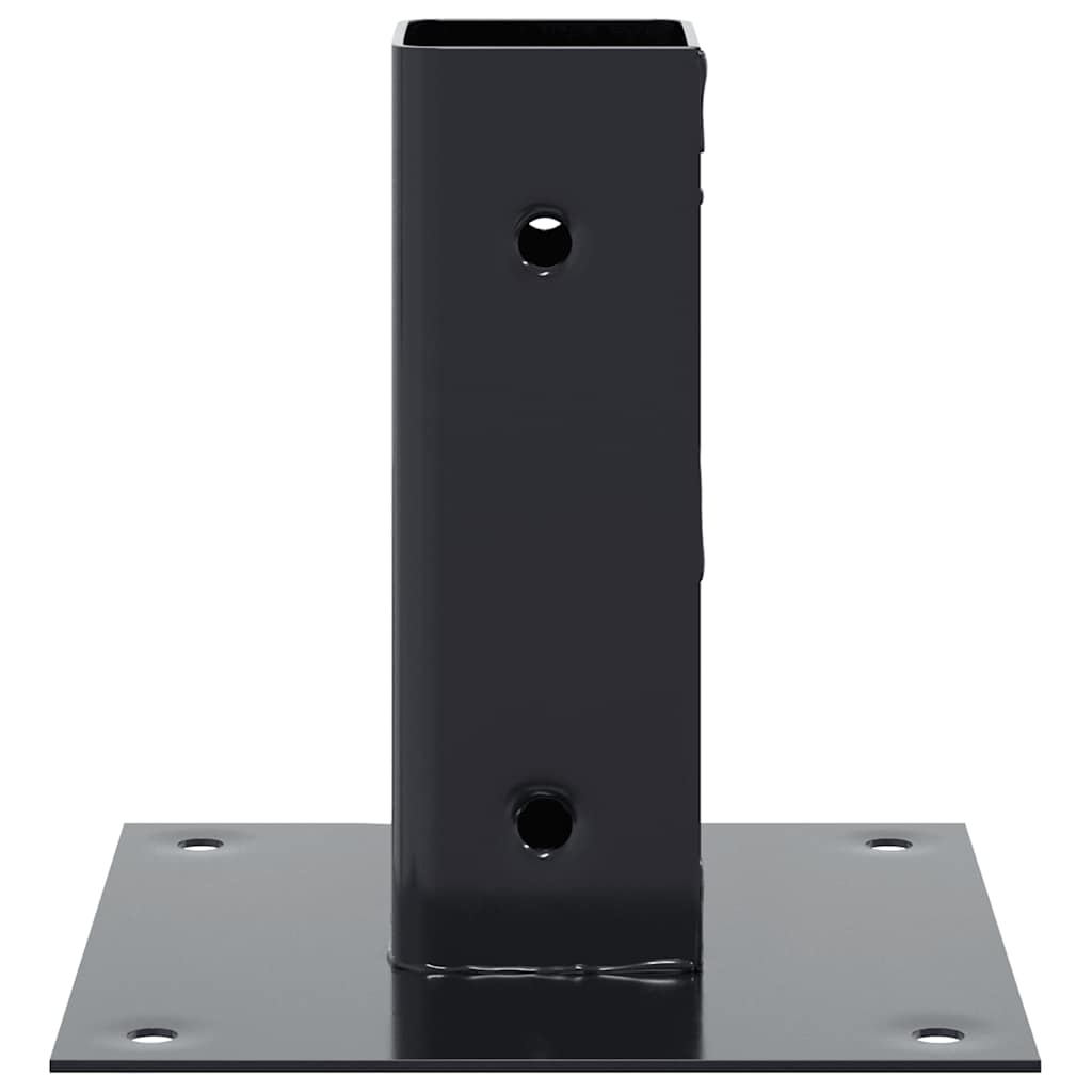 stolpefødder firkantet 4 stk. 46x46 mm pulverlakeret stål