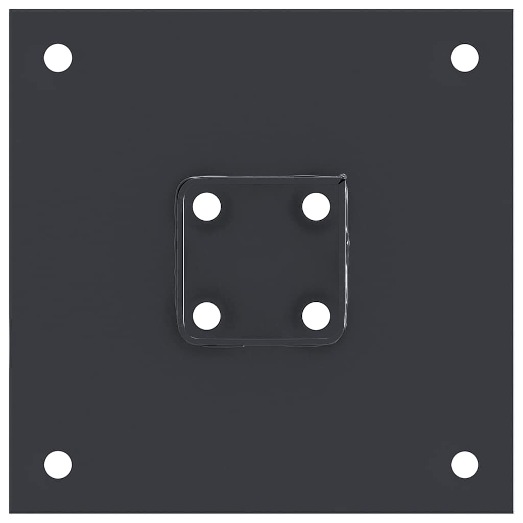 stolpefødder firkantet 4 stk. 46x46 mm pulverlakeret stål