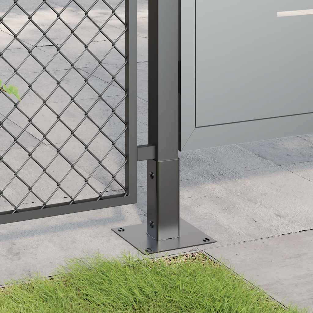 stolpefødder firkantet 12 stk. 46x46 mm pulverlakeret stål