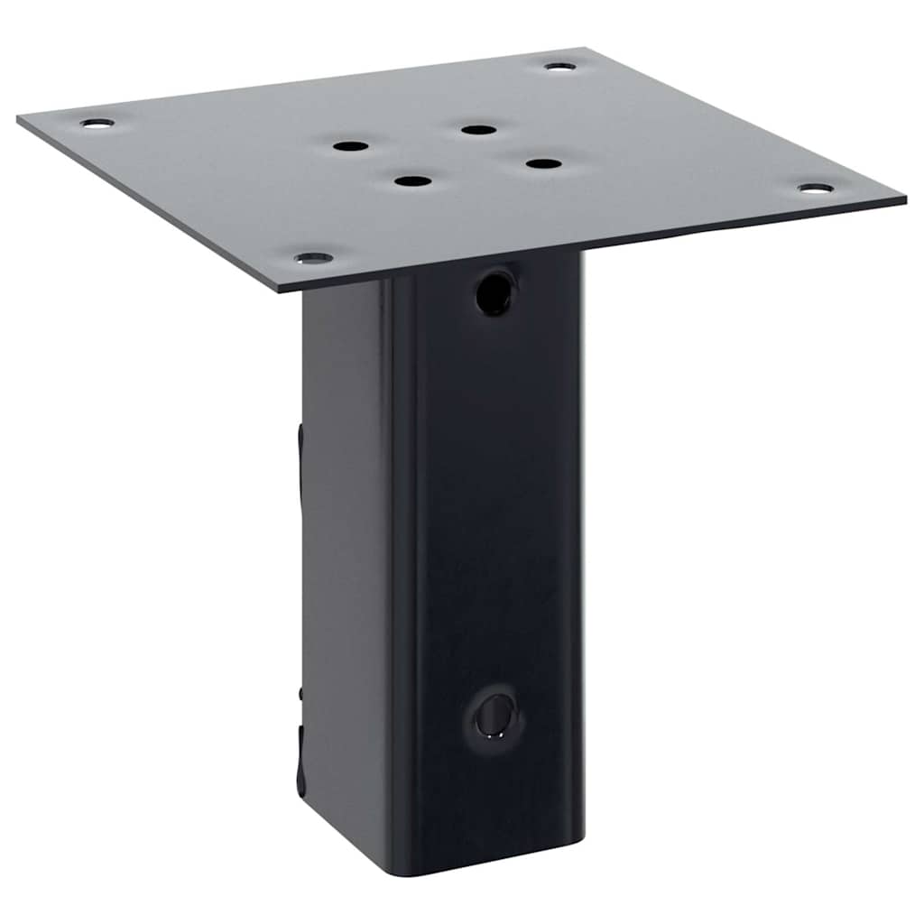 stolpefødder firkantet 12 stk. 46x46 mm pulverlakeret stål