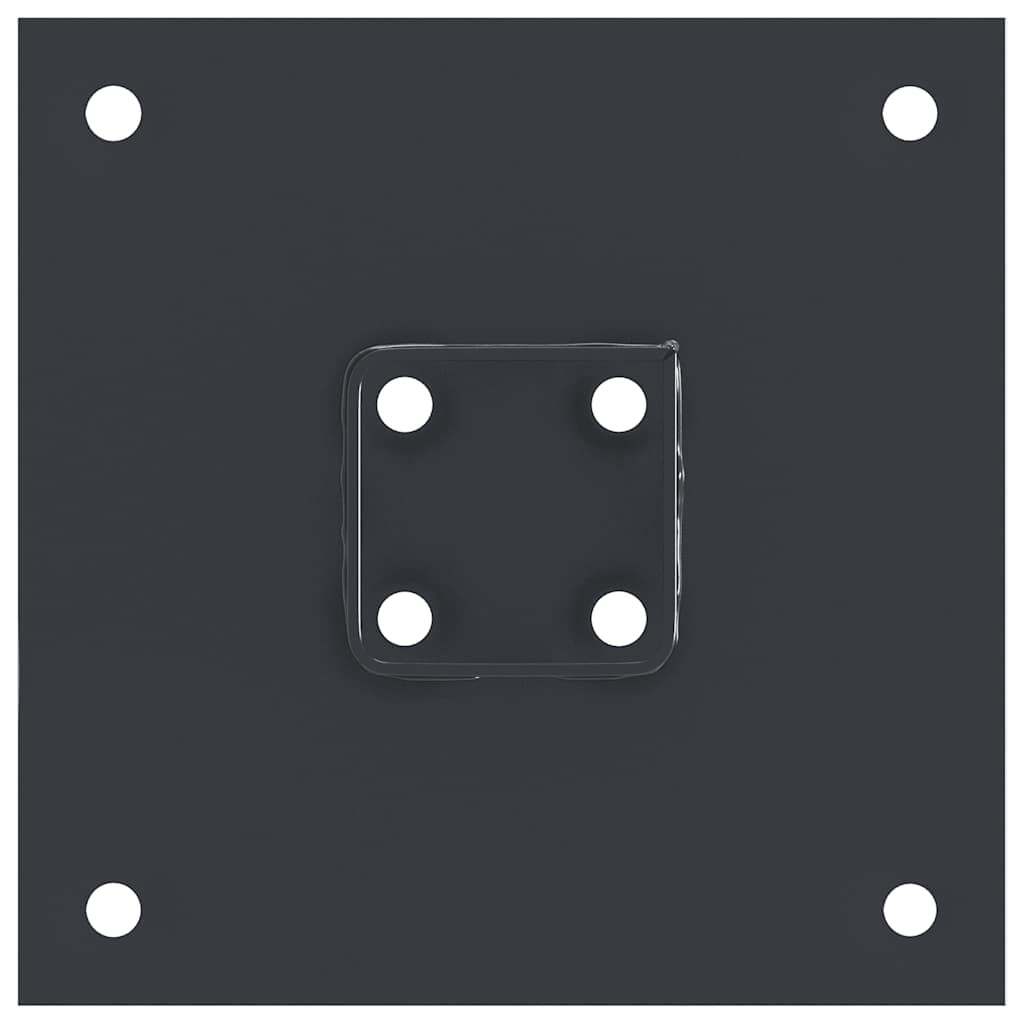 stolpefødder firkantet 12 stk. 46x46 mm pulverlakeret stål