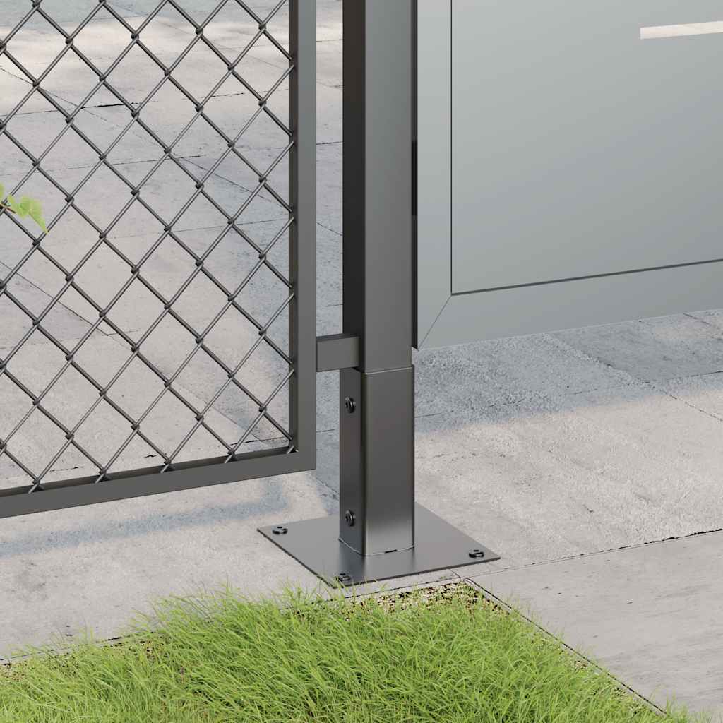 stolpefødder firkantet 4 stk. 51x51 mm pulverlakeret stål