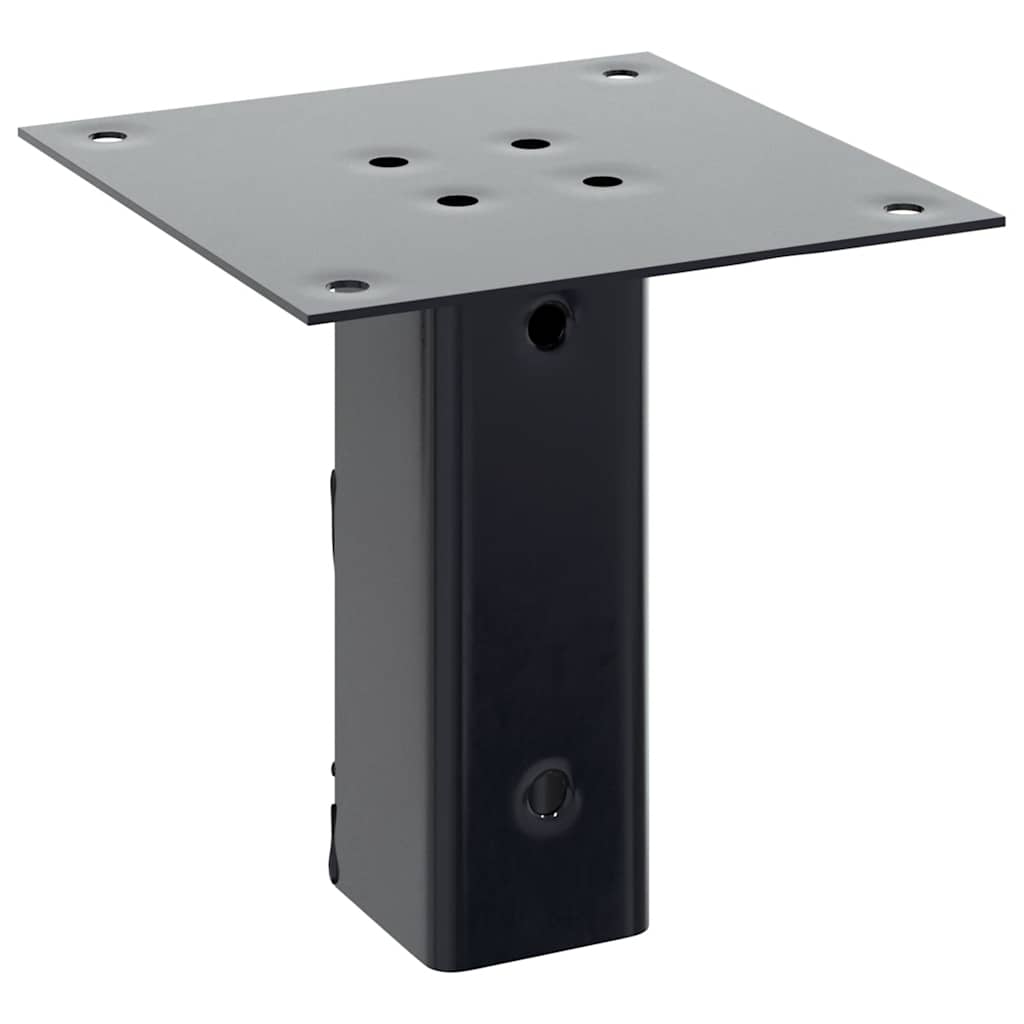 stolpefødder firkantet 4 stk. 51x51 mm pulverlakeret stål