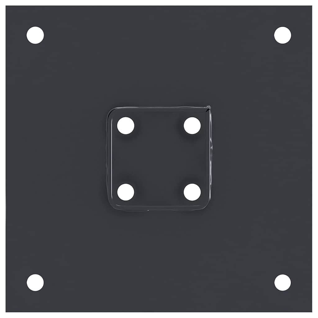 stolpefødder firkantet 4 stk. 51x51 mm pulverlakeret stål