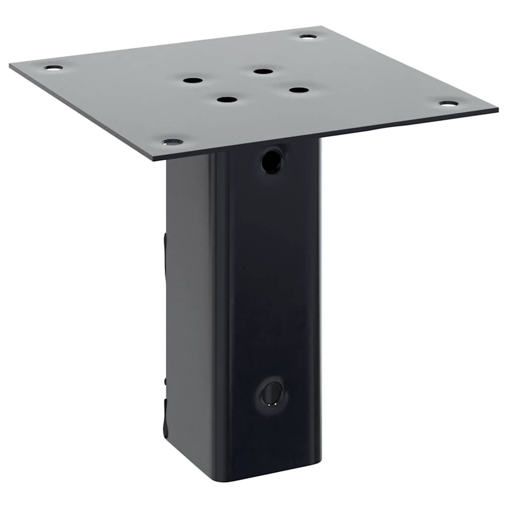 stolpefødder firkantet 12 stk. 51x51 mm pulverlakeret stål