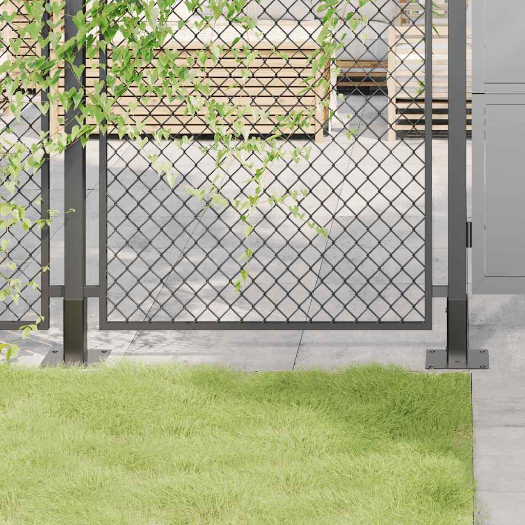 stolpefødder firkantet 12 stk. 51x51 mm pulverlakeret stål