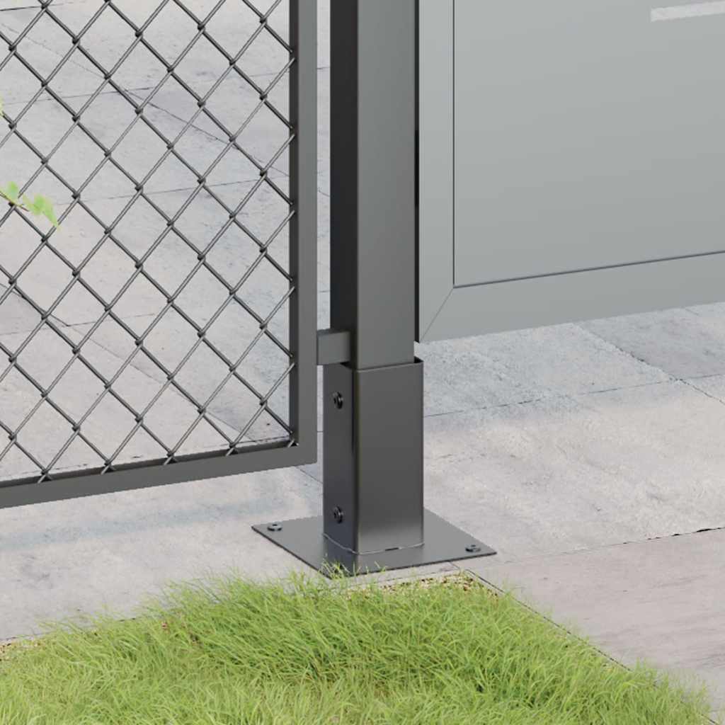 stolpefødder firkantet 4 stk. 61x61 mm pulverlakeret stål