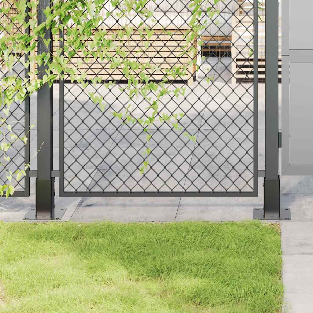 stolpefødder firkantet 4 stk. 61x61 mm pulverlakeret stål