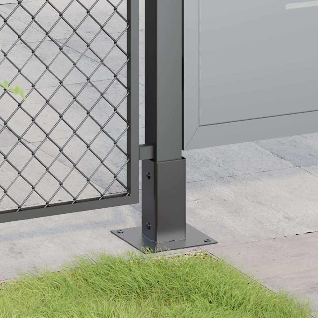 stolpefødder firkantet 12 stk. 61x61 mm pulverlakeret stål